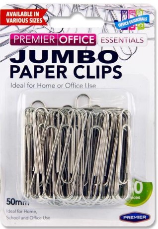 Paper Clips Jumbo Card 80 50mm 